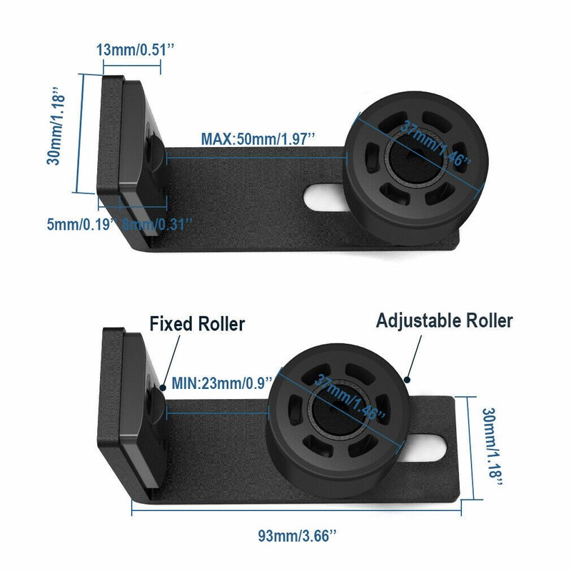 Upgrade Adjustable Wall Mount Bottom Floor Guide For Sliding Barn Door Hardware gallery
