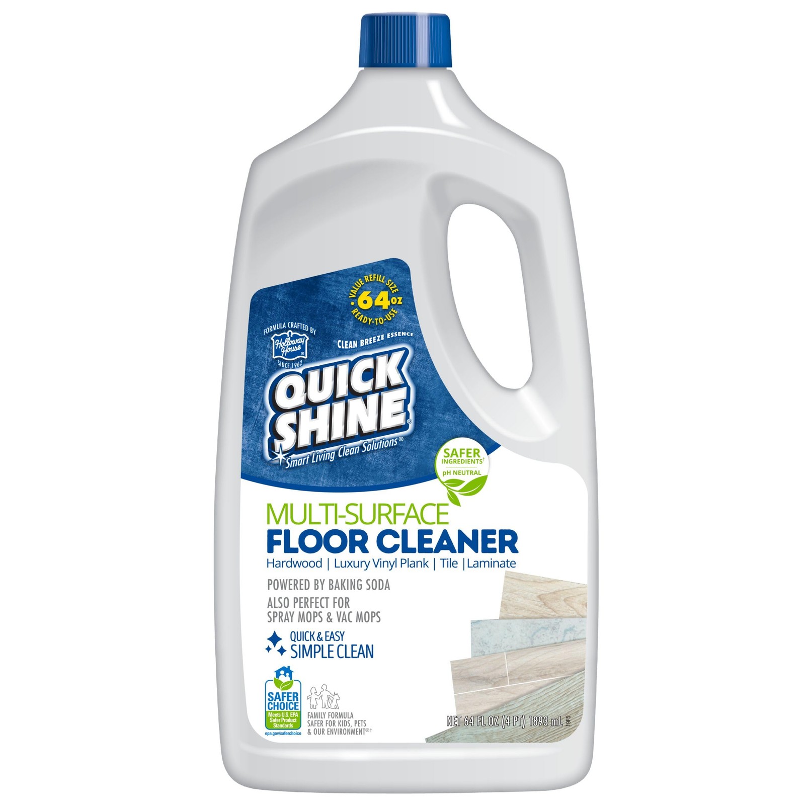Quick Shine Multi Surface Floor Cleaner 64oz Ready to Use-Streak Free-No Rinse gallery