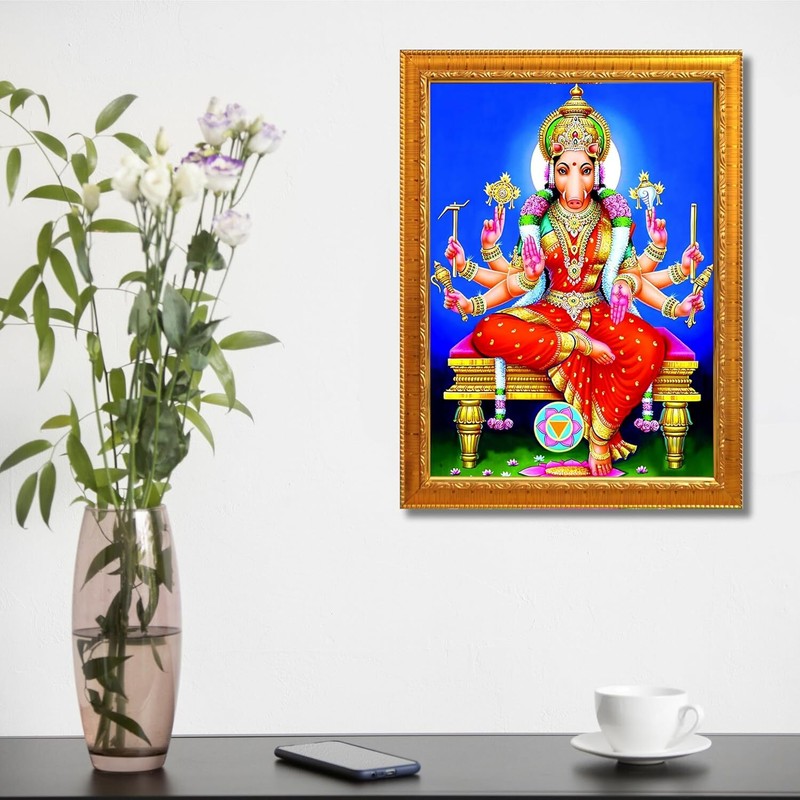 Varahi Amman Devi Religious Photo Frame with Acrylic Glass, 14 Inch X 10 Inch gallery