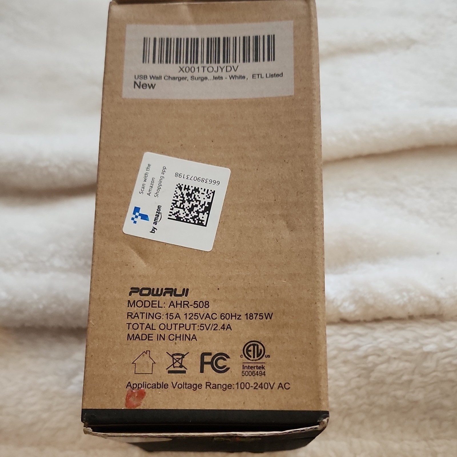 Powrui AHR-508 Surge Protector 6 Outlets USB Ports 1680J White gallery