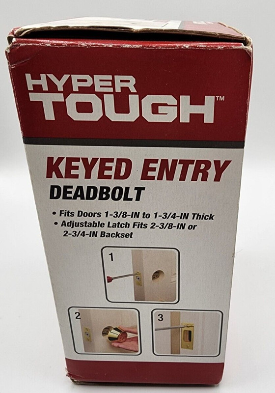 Hyper Tough* Keyed Entry DeadBolt*Double Cylinder*ANSI Grade 3*Brand New In Box gallery