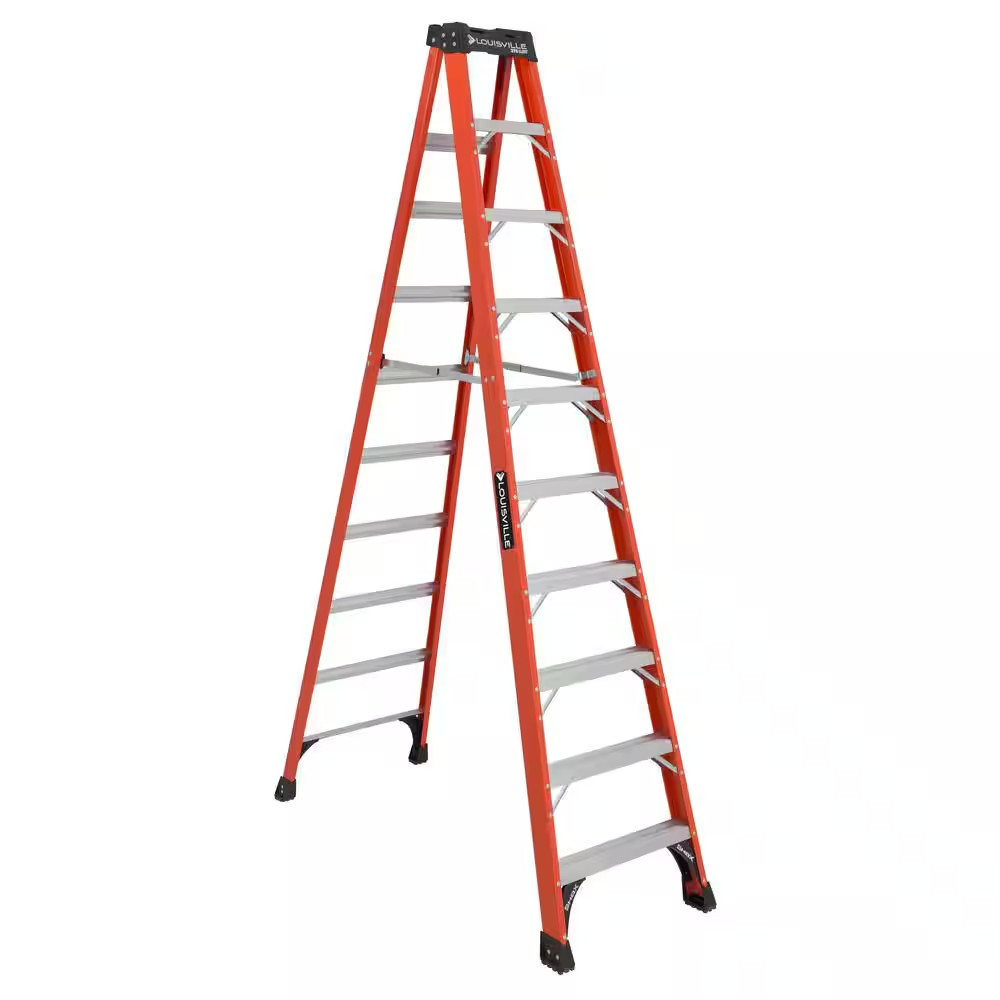 10 Ft. Fiberglass Step Ladder with 375 Lbs. Load Capacity Type IAA Duty Rating gallery