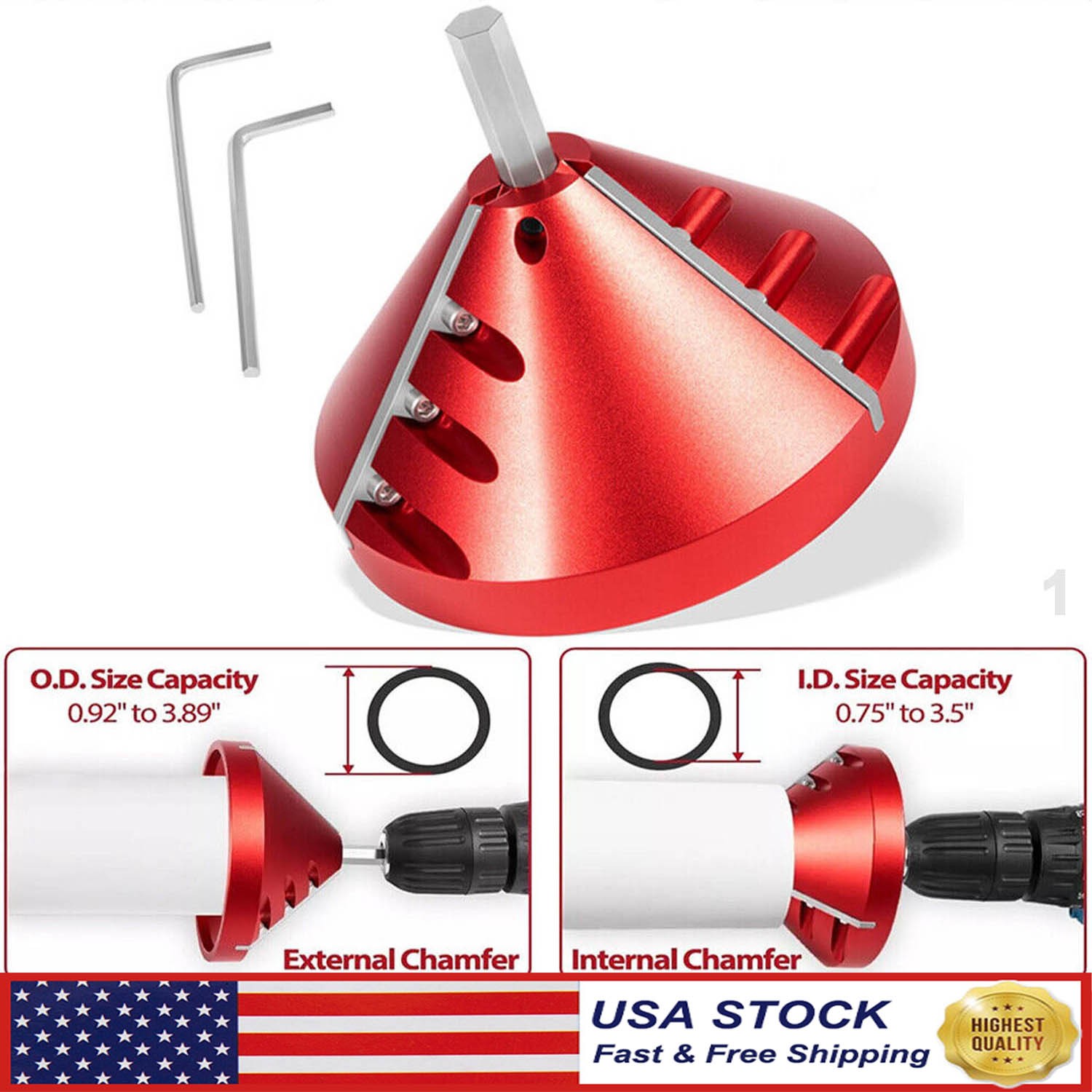 2 in 1 Inner-Outer PVC Deburring Tool PVC Chamfer Tool for PVC CPVC ABS PP PE gallery