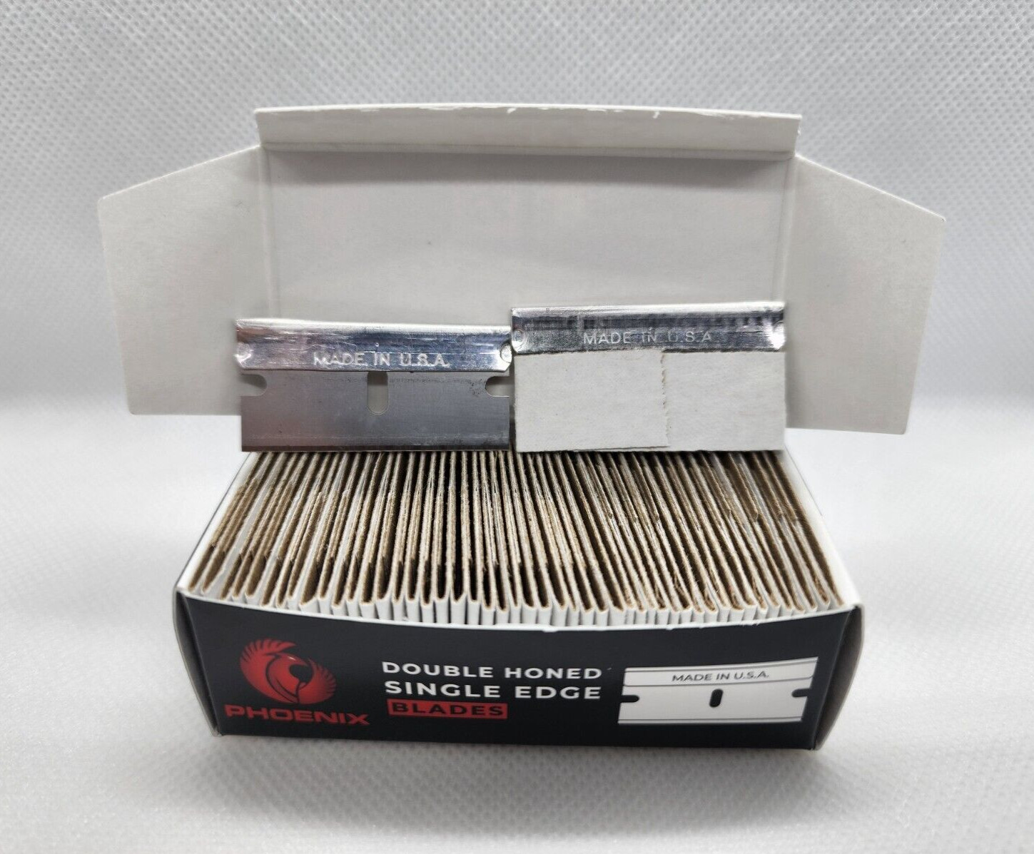 1000 .009 Single Edge Razor Blades - Box Cutter Scraper Sharp #9 Made In USA gallery