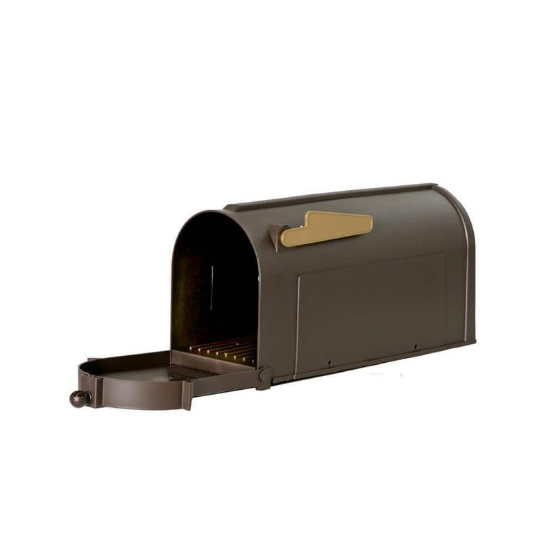 Bronze Post Mount Mailbox, Large, Keeps Mail Dry, Heavy Duty for Rural gallery