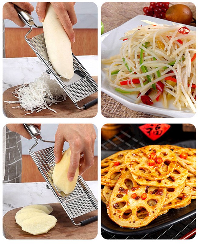Cut Set BEST Multi-Purpose Vegetable Slicer Cuts Stainless Steel Grater Shredder gallery