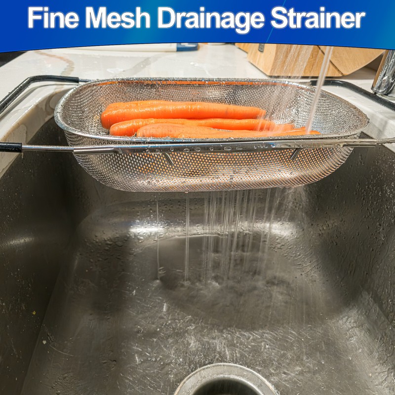 Stainless Steel Colander Expandable Strainer Fine Mesh Basket - 6 Quarts Kitchen gallery