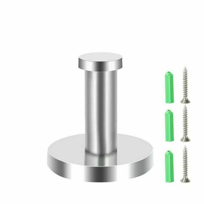 1/4pcs Brushed Stainless Steel Wall Hooks Wall Mount Coat Towel Hanger Bathroom gallery