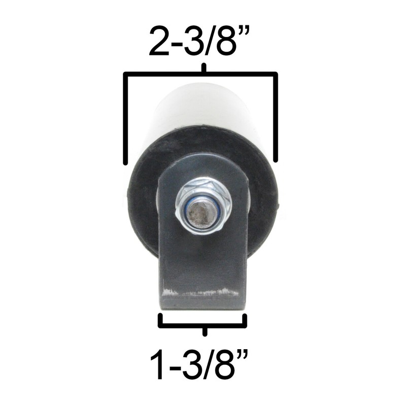 6" Sliding Gate Guide Roller Hard Rubber Roller With Removable Axle Bolt Pair gallery