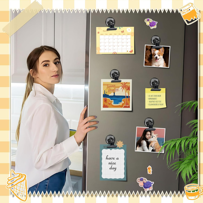 12Pack Fridge Magnets Refrigerator Magnets Magnetic Clips Heavy Duty Detailed Li gallery
