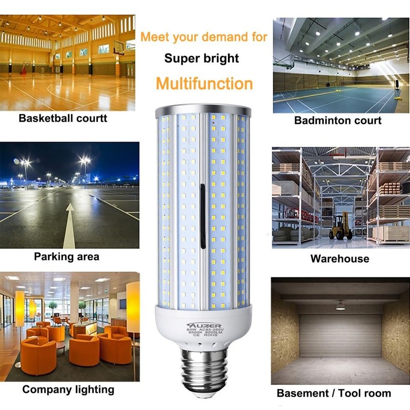 80W LED Corn Light Bulb Mogul E39 Base 8000Lumen 6500K AC 85V265V White gallery
