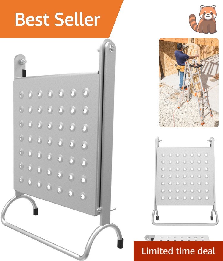 Sturdy Aluminum Ladder Platform - 375 lbs Capacity for DIY & Professional Use gallery