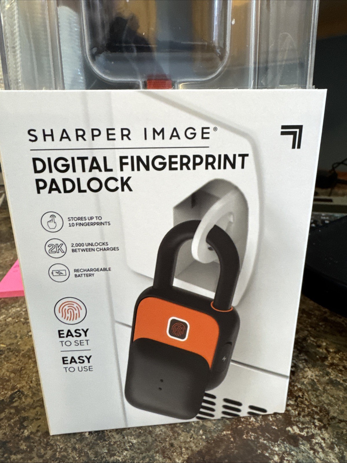 Sharper Image Fingerprint Digital Smart Padlock for Locker Bike Door Gate Home gallery