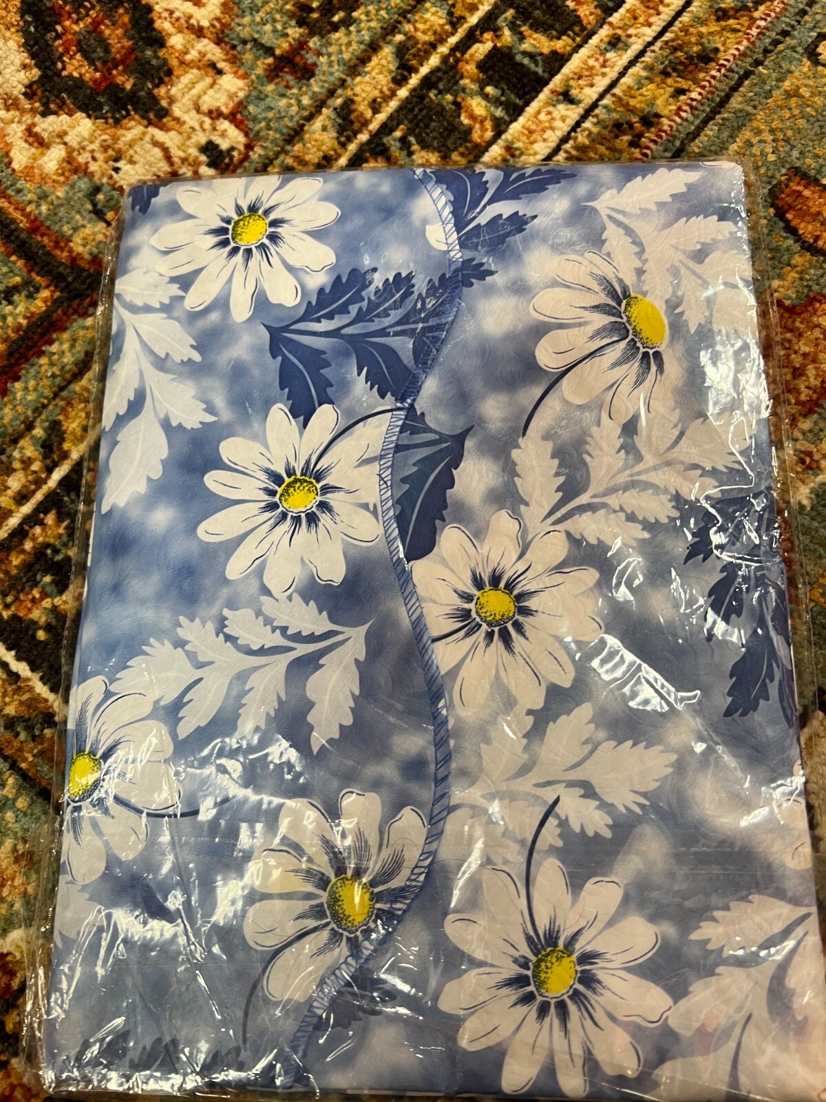 Blue Tablecloth - PVC/Waterproof 60'' x 60'' / 152 cm x 152 cm - Patterrn gallery