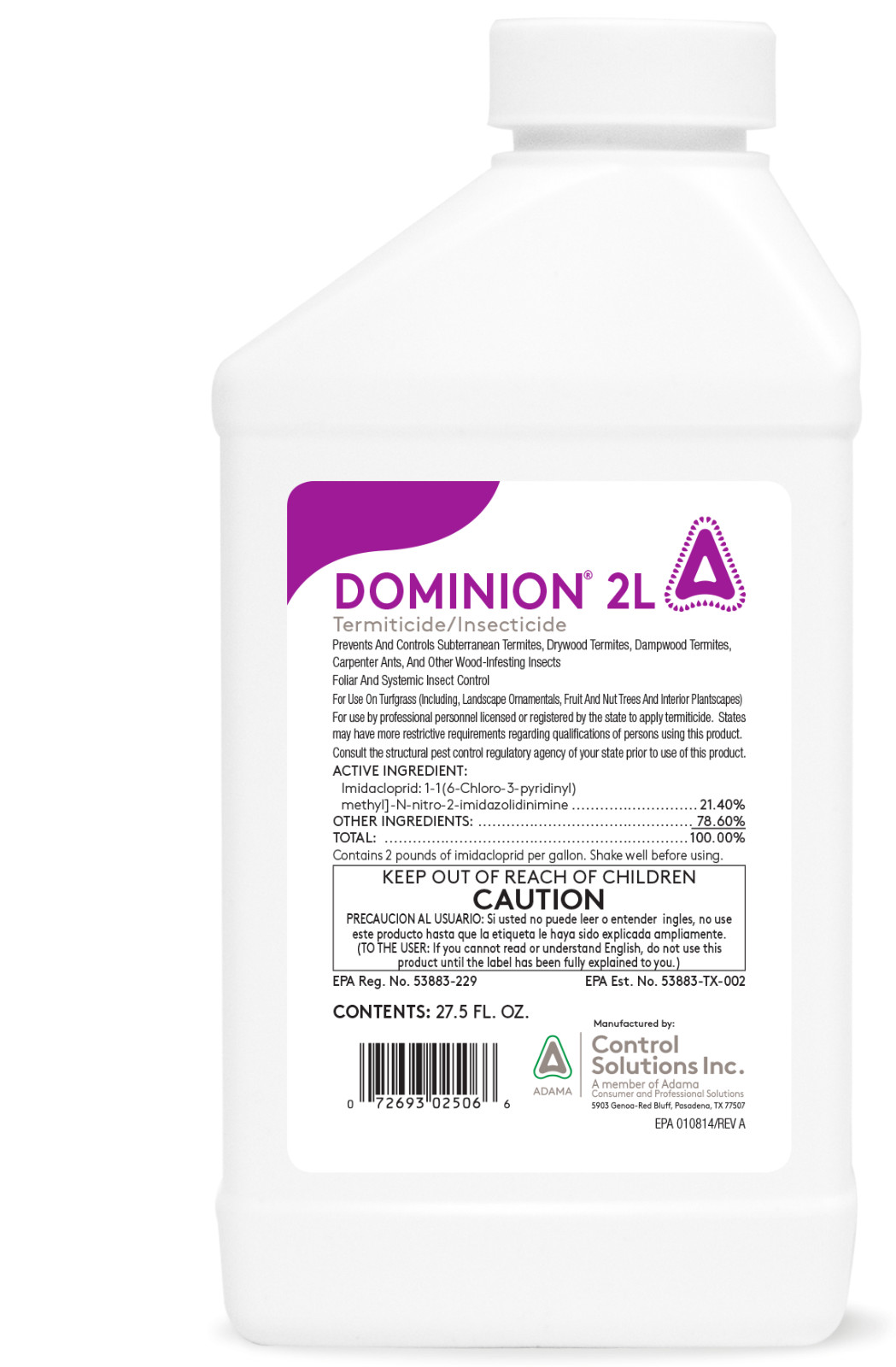 4 Bottles DOMINION 2L Termiticide Insecticide Termite Pest Control Non Repellent gallery