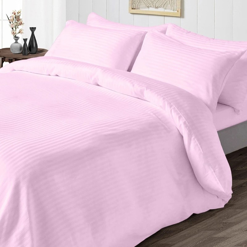 Soft Bedding 1000 - 1200 Thread Count 100% Cotton Pink Stripe Select Item gallery