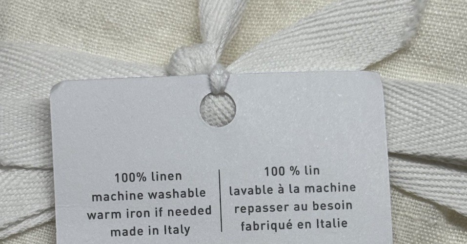 WILLIAMS SONOMA ITALIAN WASHED LINEN NAPKINS SET OF 4 BRAND NEW CREAM gallery