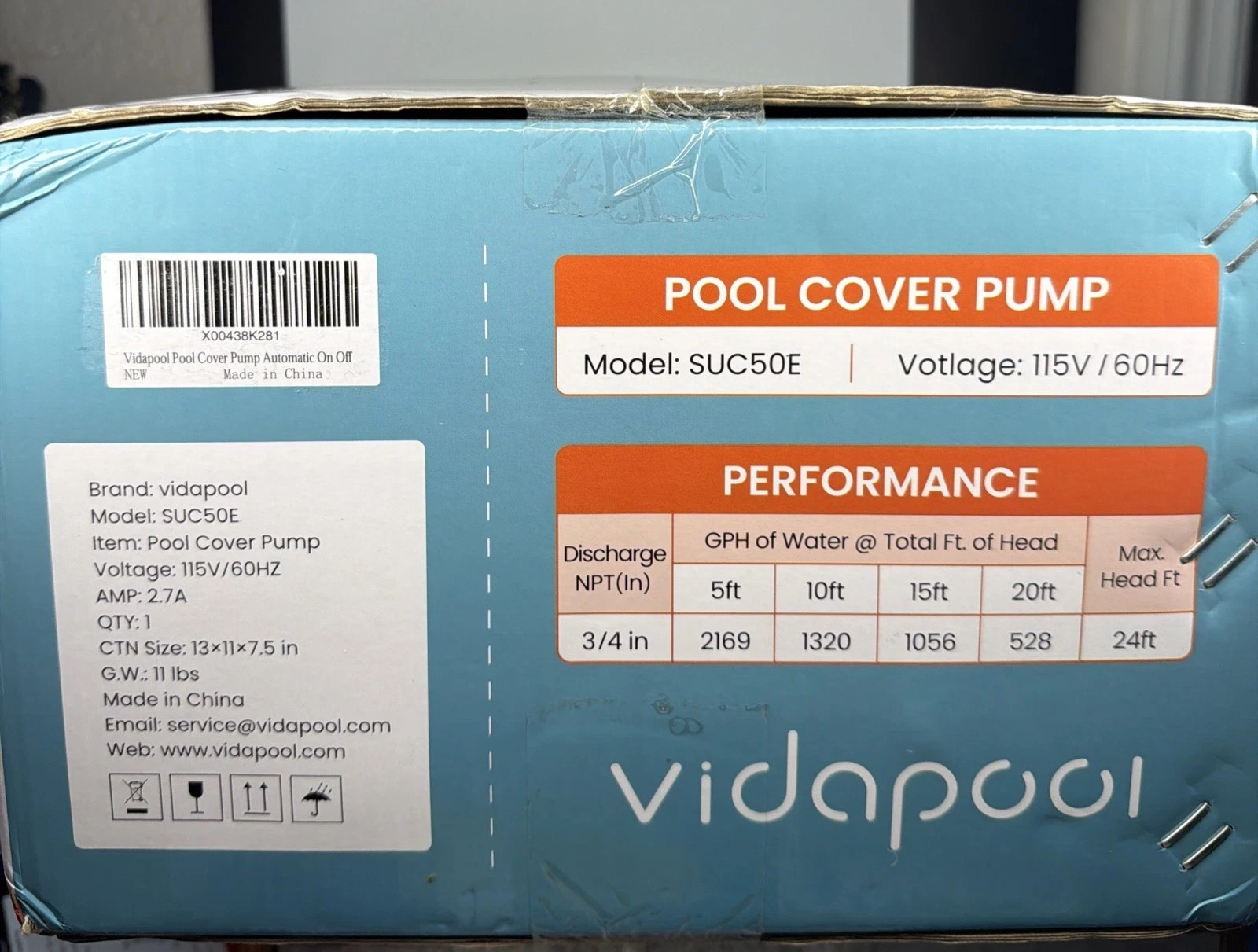 Vidapool Pool Cover Pump Automatic On Off 1/2 HP Submersible Water Pump gallery