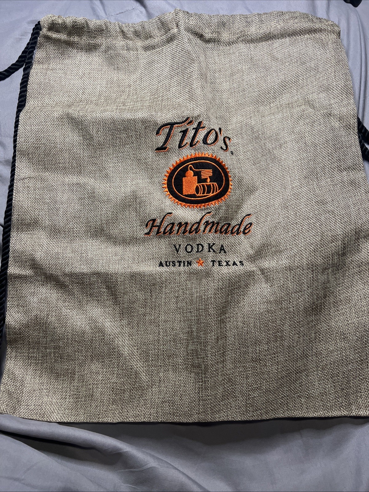 Tito’s Handmade Vodka Canvas Drawstring Backpack Bag