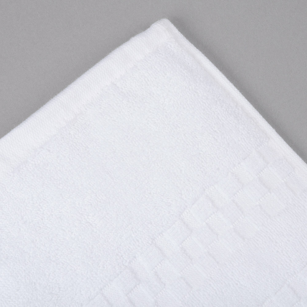 27"x54" 100% Combed Cotton Terry Hand Towel Checkered Border Hemmed 17 lb.-12pk gallery