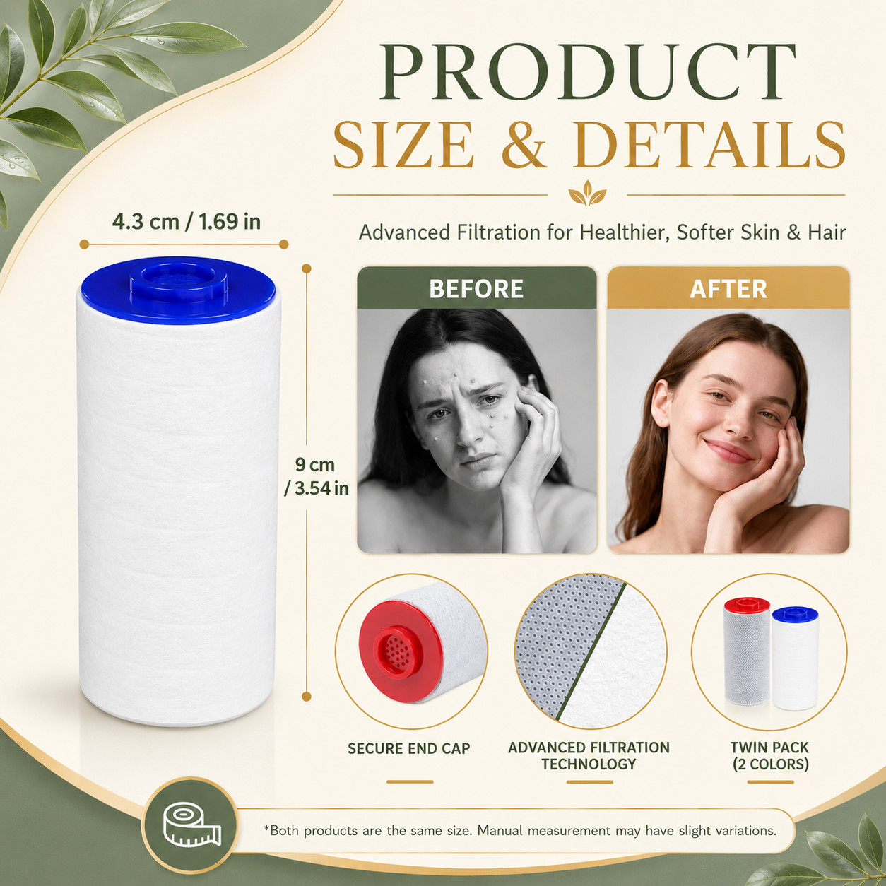 Filter Replacement Cartridge for Weddell Duo High-efficiency Shower Water Filter gallery