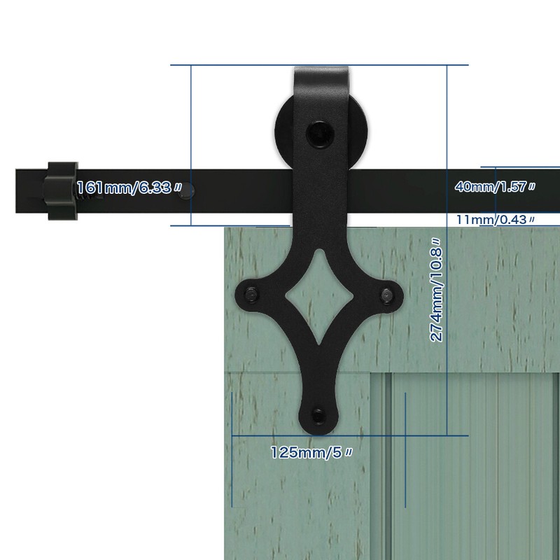 4FT -20FT Sliding Barn Door Hardware Track Single/Double Door Kit, Home/Kitchen gallery
