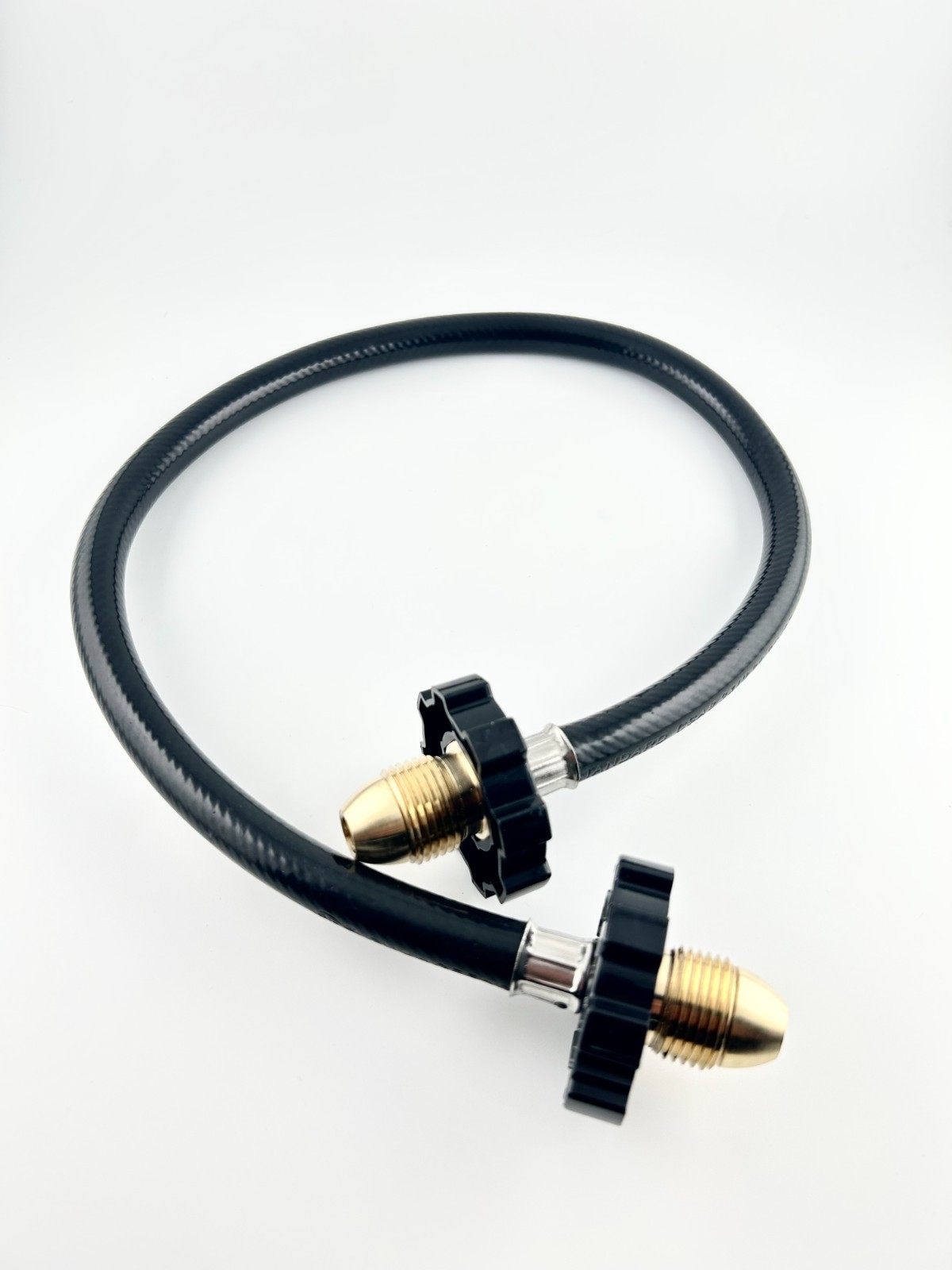 Pigtail Male Pol To Pol Propane LPG BBQ Grill Rubber Hose 12" INCHES 350PSI gallery