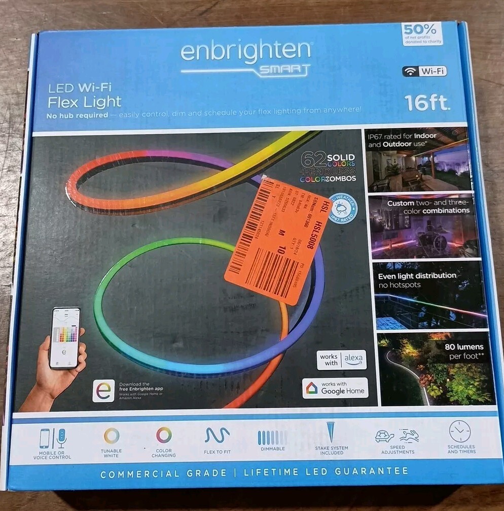Enbrighten 16' Smart Rope Light LED WiFi Flex Light No Hub Required gallery