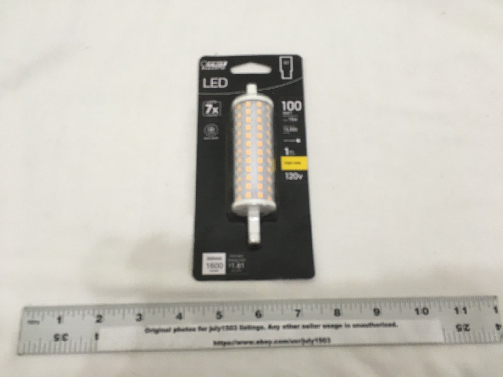 (1) NEW Feit Electric 100W R7 R7S LED Bulb 120V Bright White 3000K Dimmable gallery