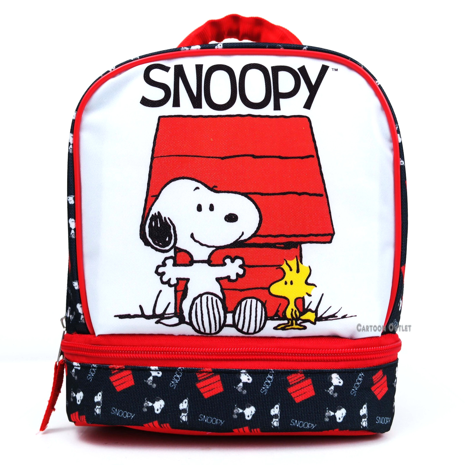 Snoopy Lunch Box Woodstock Dual Compartment Insulated Peanuts Lunch Bag Tote New gallery