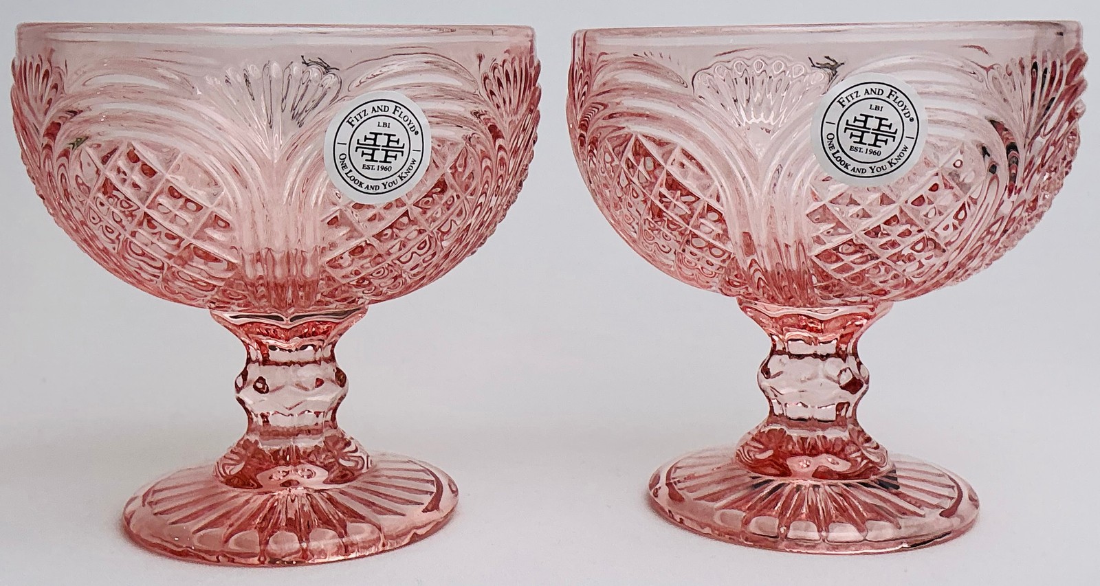 Fitz & Floyd Trestle Collection Footed Glassware-available in Multiple Colors gallery