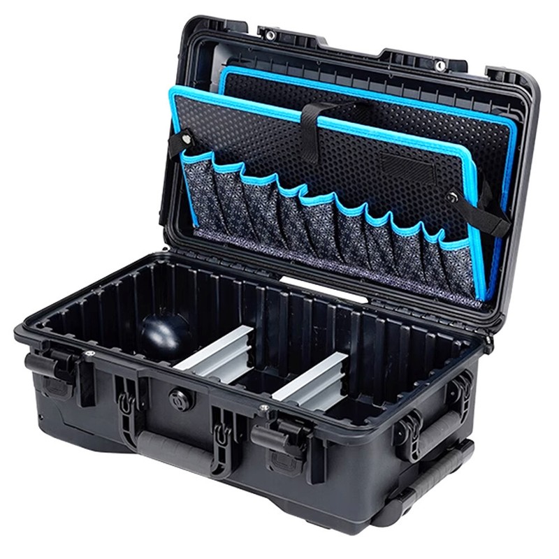 Waterproof Hard Case with Tray, Retractable Pull Handle and Rolling Wheels gallery