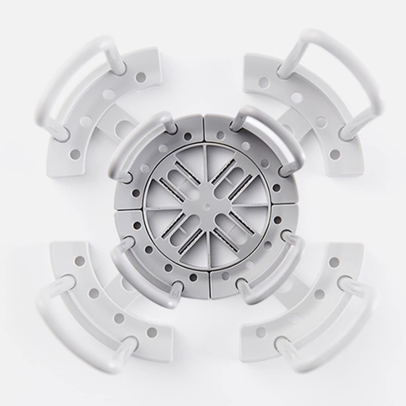White Retractable ABS PP Kitchen Cabinet Dish Bowl Chopsticks Storage Rack gallery