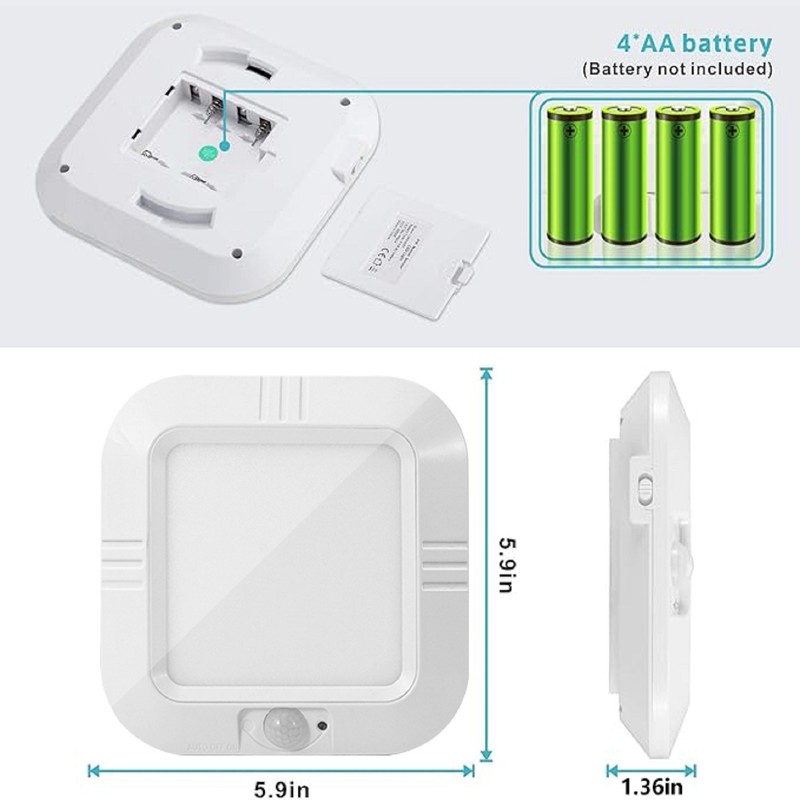 Battery Operated Ceiling Light Motion Sensor Light Indoor Motion 6000K gallery