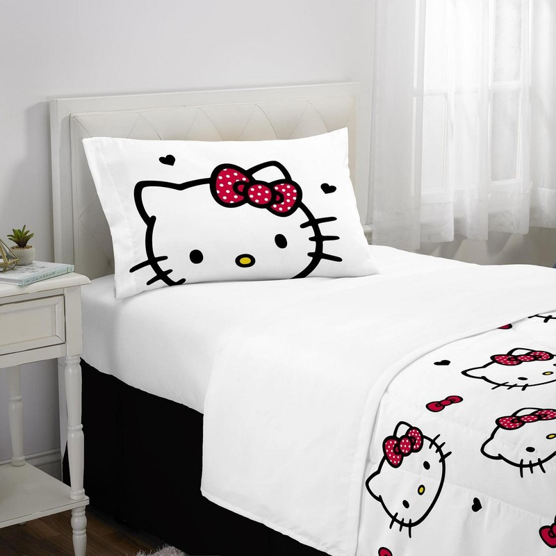 HELLO KITTY 2-PC Reversible Bedding Set Kids Comforter Pillowcase Twin/Full GIFT gallery