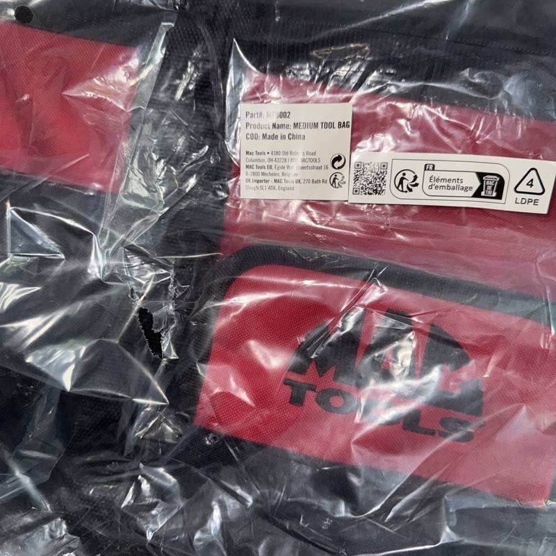 Mac Tools Large Red/Black Tool Bag MTB002 Heavy Duty gallery
