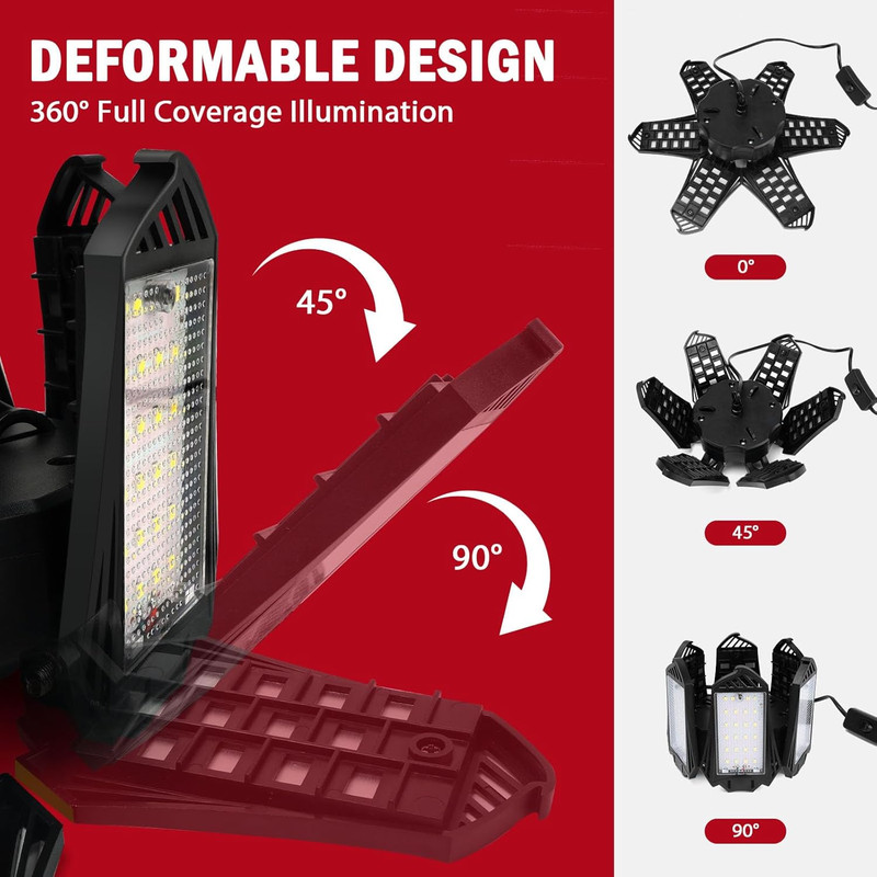 LED Work Light Compatible with Milwaukee 18V Battery, 68W 6800LM LED Garage Floo gallery
