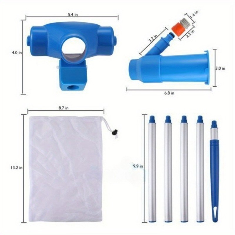 Professional Pool Vacuum Head Inground Above Ground Swimming Cleaner w/ Pole gallery