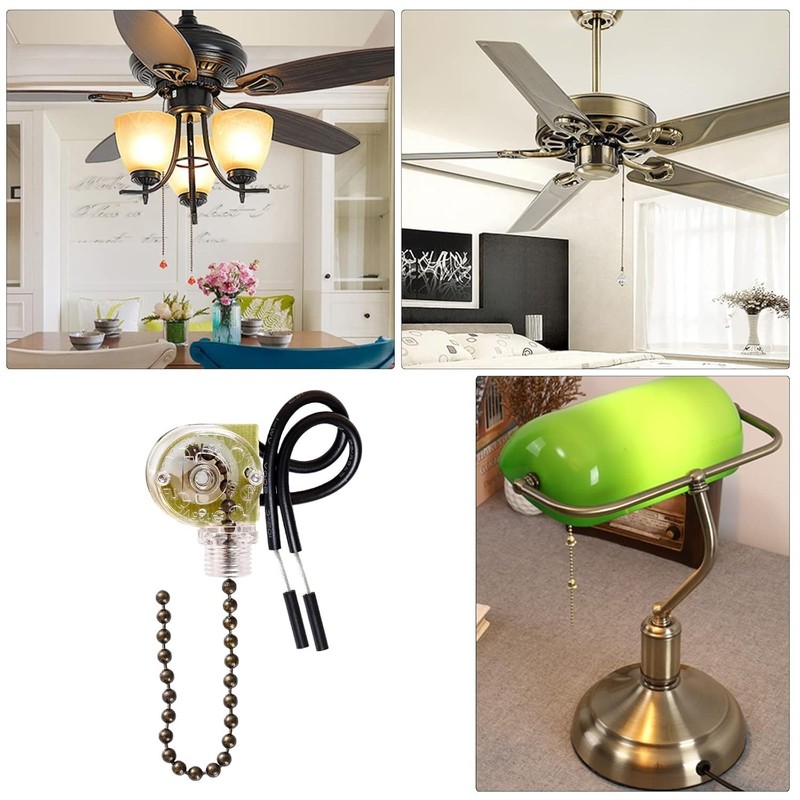 3 Pack Ceiling Fan Pull Chain Switch Zing Ear ZE 109 Two Wire Light Switch gallery
