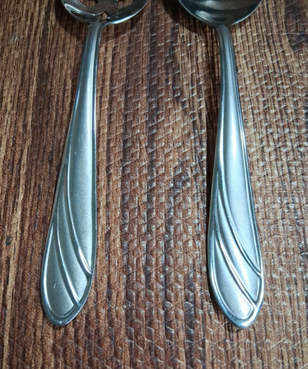 Cambridge Flatware Medina (Stainless) Serving Spoons ( 1 Slotted) Set Of 2 gallery