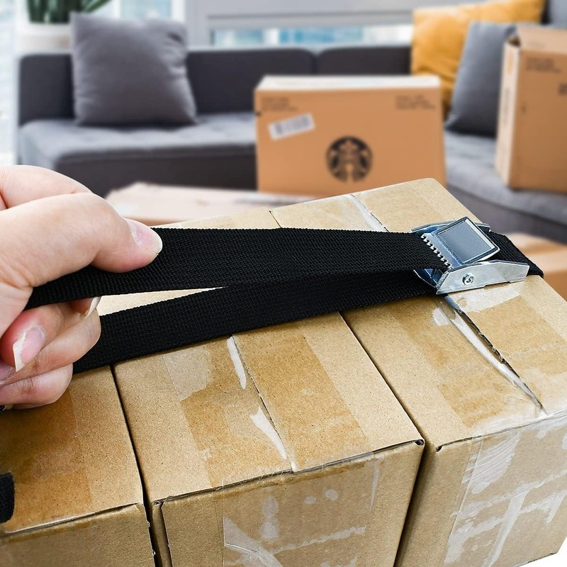 2PCS Heavy-Duty Tie Down Straps - Adjustable Up to 600lbs for Secure Transport gallery