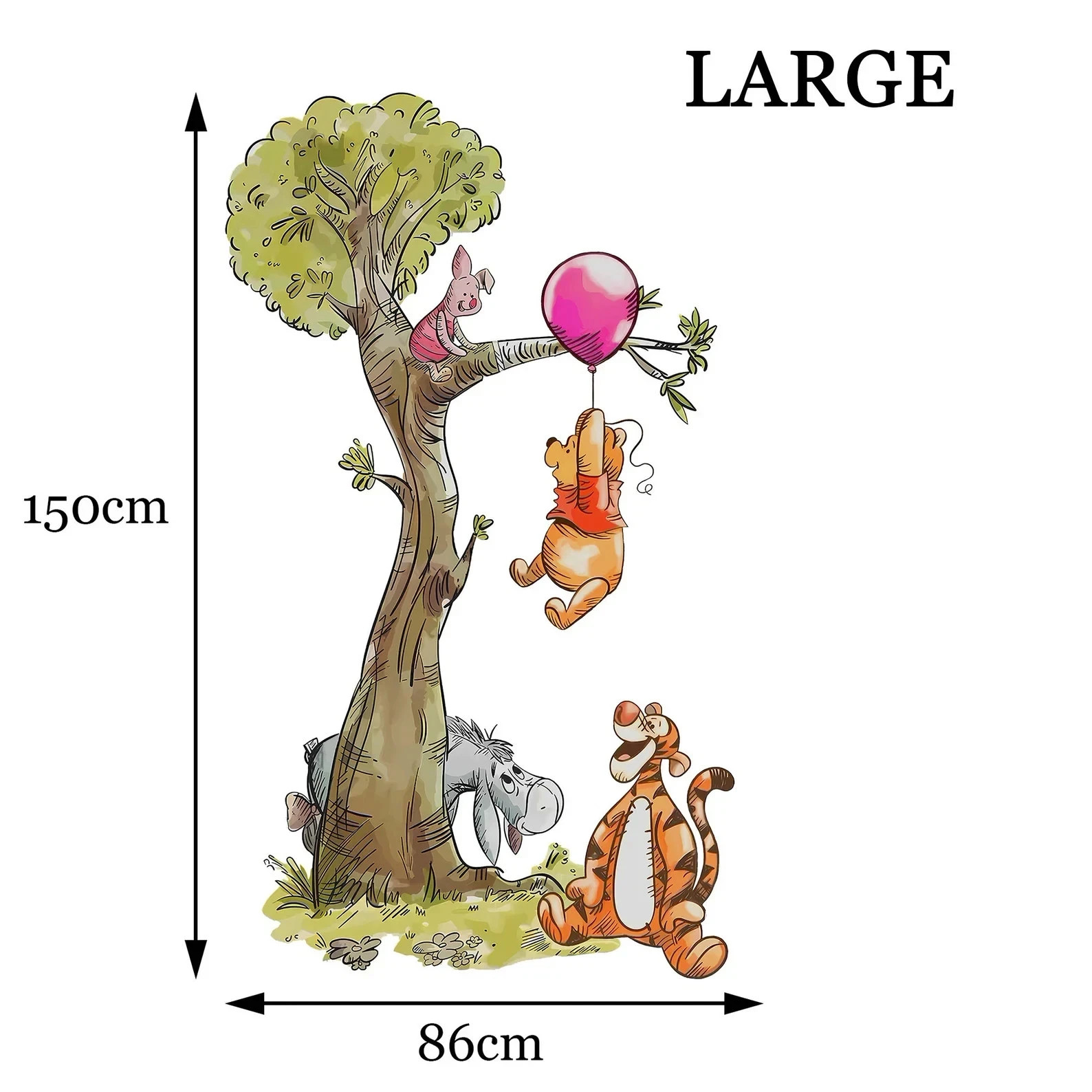 Winnie the Pooh Wall Decal Wall Sticker Kids Room Nursery Piglet Tigger Eeyore gallery