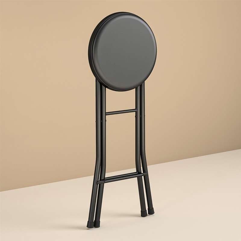 (2 pack) 24" Vinyl Padded Folding Stool, Black gallery