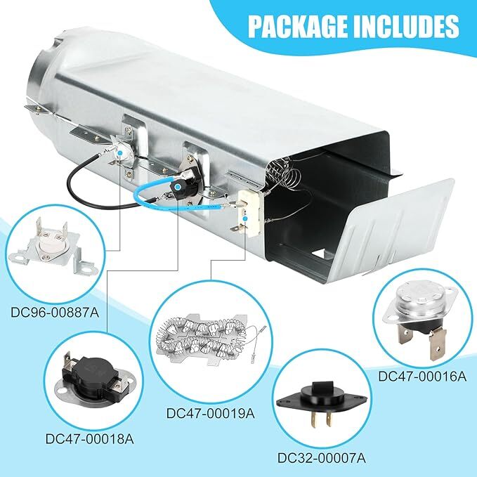 Dryer Heating Element Assembly For Samsung DV45H7000 DV330AEW/XAA gallery