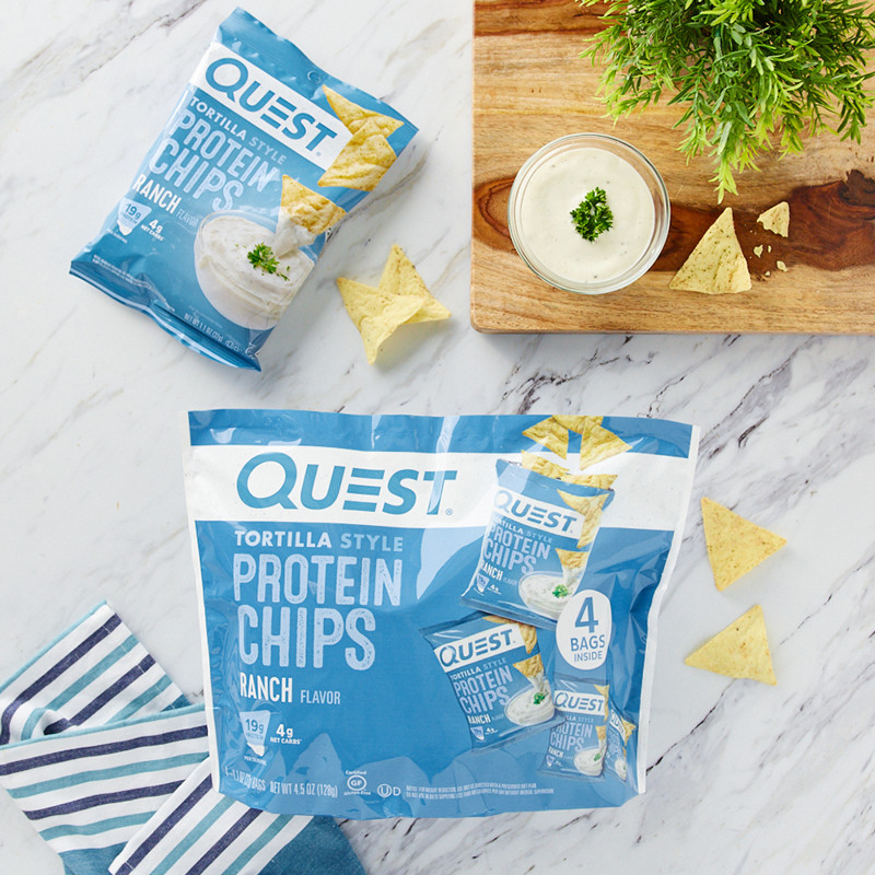 Quest Tortilla Style Protein Chips, Ranch, Baked, Gluten Free, 4 Count... gallery