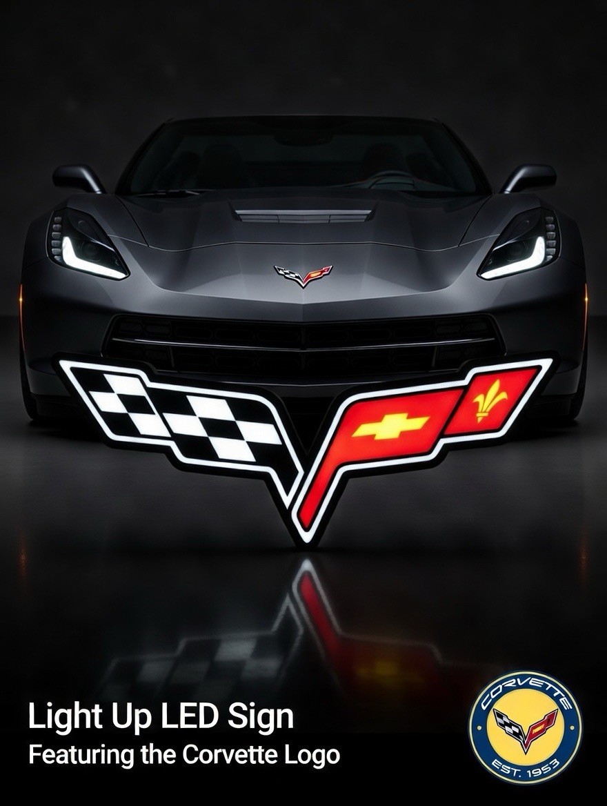Corvette 10" Light Up LED Sign gallery