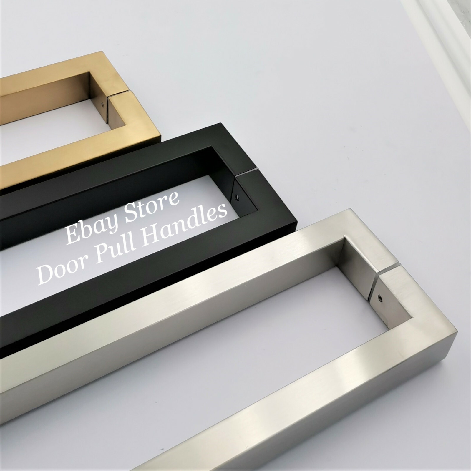 Door Pull Square Handle stainless steel Satin /Matte Black /Polished Gold Entry gallery