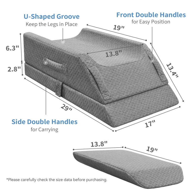 Kingpavonini Adjustable Leg Elevation Pillows For Swelling After Surgery gallery