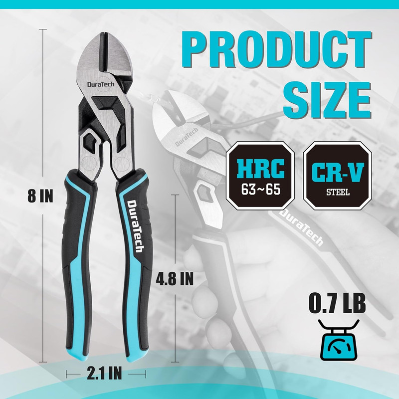 8-Inch Compound Diagonal Cutters, Gen 2 Dual Pivot High-Leverage Design for Effo gallery