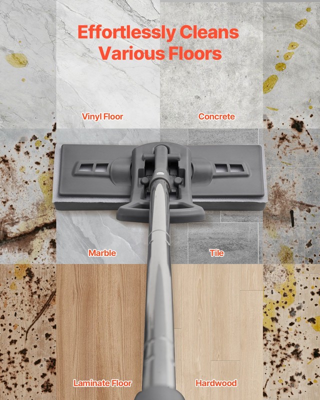 VEVOR 2-Piece Sponge Mop Replacement PU Head Replacement with Hook & Loop gallery